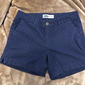 Old Navy Navy Eyelet Shorts
